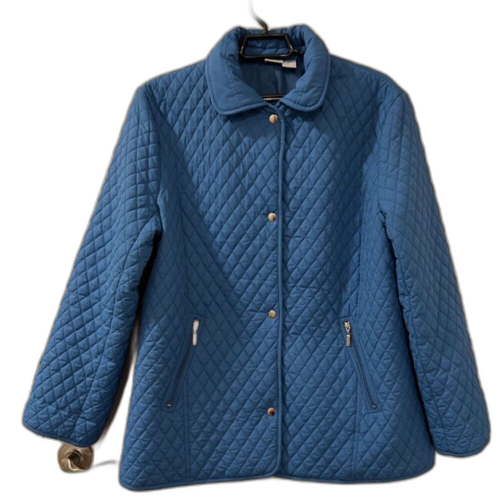 Princess Cruises Blue Quilted Snap Button Polyester LS Winter Jacket Size XXL